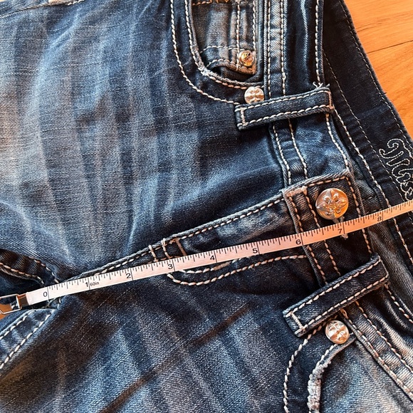 Miss Me Dark Blue Jeans with Contrast Stitching - Picture 6 of 10